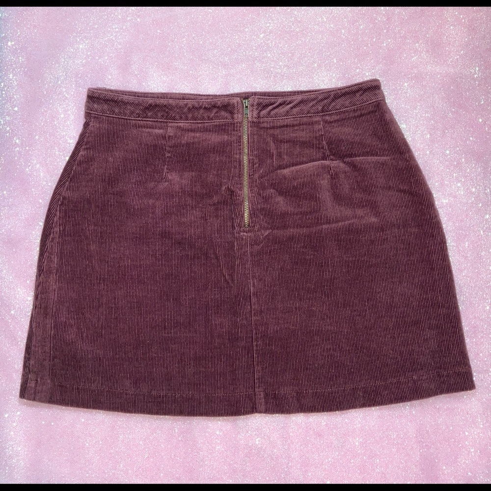 🌸Suede front zip skirt